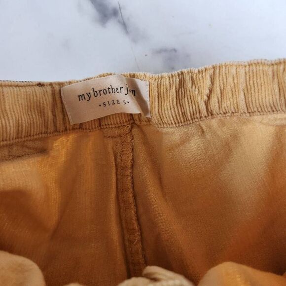 My brother john kids unisex pastel yellow corduroy ribbed shorts sz 5 vintage st - Picture 4 of 7